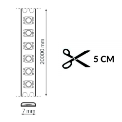 Tira Led 12V Smd FlexiLight Ip44 60 Led/m - 20 Metros  Amarillo