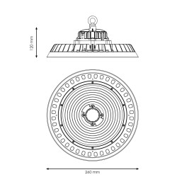 Campana UFO LED Serie Multioptical 100W 0-10V - DSC  CCT
