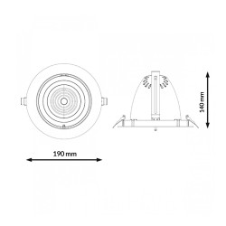 Foco Downlight LED orientable Black Track 30W  CCT