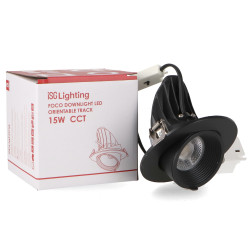 Foco Downlight LED orientable Track Negro 15W  CCT