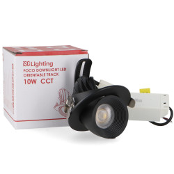 Foco Downlight LED orientable Black Track 10W  CCT