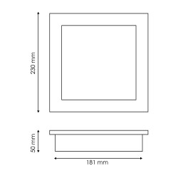 Foco Downlight LED Black Square 30W  CCT