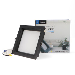 Foco Downlight LED Black Square 30W  CCT