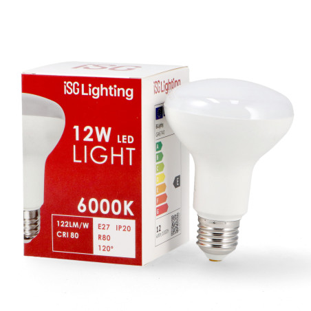 Bombilla LED E27 R80 12W  2700K
