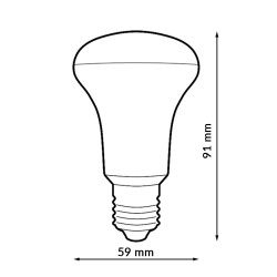 Bombilla LED E27 R63 9W  2700K