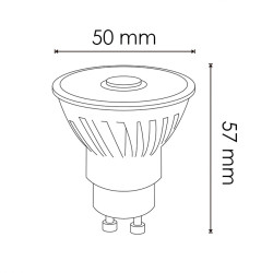 Bombilla LED GU10 Cob Pro 8W 12º  4000K