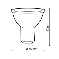 Bombilla LED GU10 SmdPro 9W 120º  2700K
