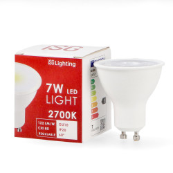 Bombilla LED GU10 Smd Plus 7W Regulable 60º  6000K