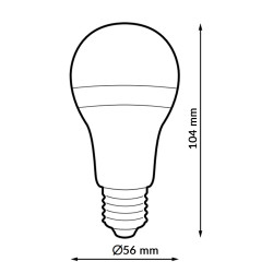Bombilla LED E27 A60 10W  2700K