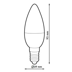 Bombilla LED C37 E14 6W  6000K