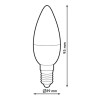 Bombilla LED C37 E14 6W  2700K