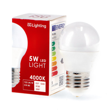 Bombilla LED E27 G45 5W  6000K