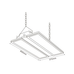 Campana Lineal Led Space 400W 1-10V No Flicker - DSC  5700K
