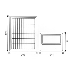 Foco Proyector Led Solar Milan 100W  6000K