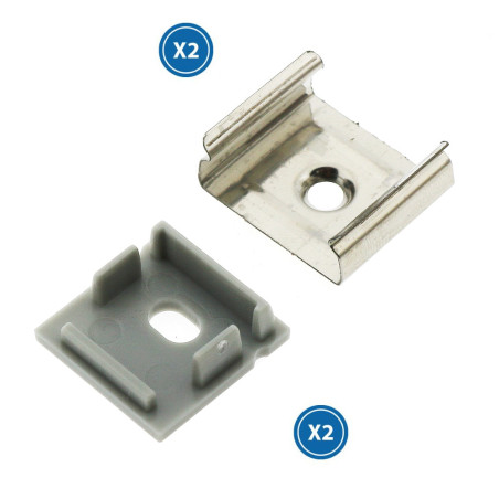 Pack 2 Tapones y 2 grapas para Perfil LM3765