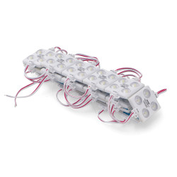 Cadena de 20 Módulos de 4 LED SMD Samsung 12V DC 2W  6000K