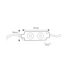 Cadena de 20 Módulos de 2 LED SMD Samsung 12V DC 1W  6000K