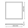 Panel LED Serie Bure 60X60 cm 42W No Flicker Driver Philips - DSC  6000K