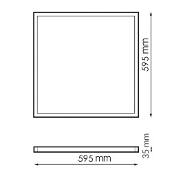 Panel LED Serie Bure 60X60 cm 42W No Flicker Driver Philips - DSC  4500K