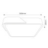 Plafon LED White Wood Square 24W  CCT