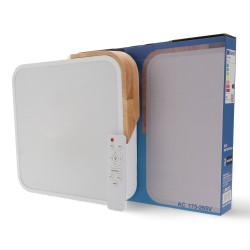 Plafon LED White Wood Square 24W  CCT