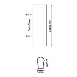 Neón de LED Flexible 12VDC Letters 14W/m RGB - 50 Metros  RGB