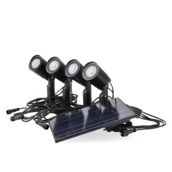 Kit de 4 Focos Solares LED con Pincho Roxi  3000K