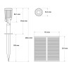 Kit de 4 Focos Solares LED con Pincho Roxi  3000K
