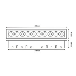 Foco LED Lineal Viena 20W  3000K