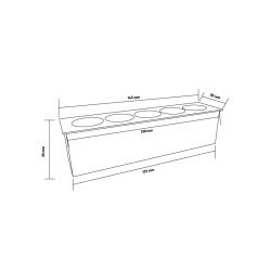 Foco LED Lineal Viena 10W  3000K