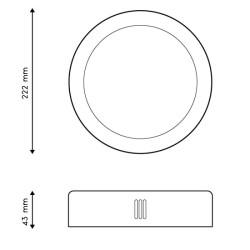 Panel de Superficie Circular Serie Sensor Light 18W  4500K