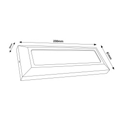 Baliza de Superficie Led Wall Long Negro 5W IP54  4000K