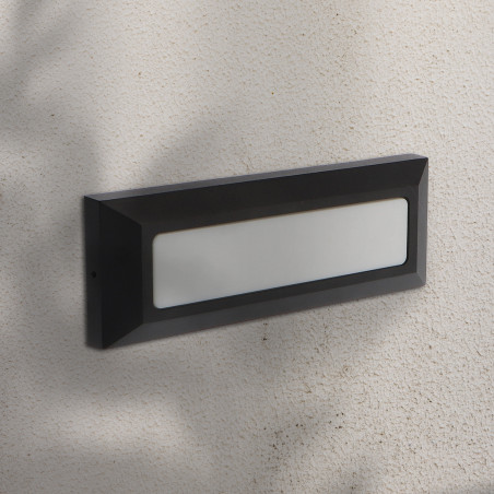 Baliza de Superficie Led Wall Long Negro 5W IP54  3000K