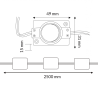Cadena de 20 Módulos de 1 LED SMD Samsung 12V DC 2W  6500K