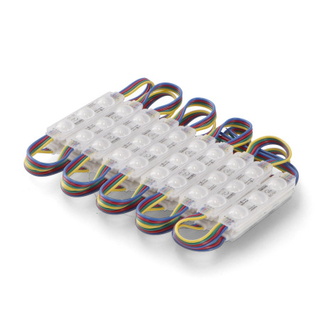 Cadena de 20 Módulos de 3 LED SMD Samsung 12V DC 1W  RGB