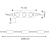 Cadena de 20 Módulos de 3 LED SMD Samsung 12V DC 1W  RGB