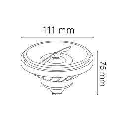 Bombilla LED Star GU10 AR111 15W 24º  4500K