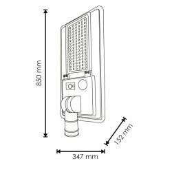 Farola Solar Led Solights Para Alumbrado Público 3906 Lm  6000K