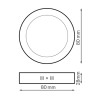 Panel de Superficie Serie Slim Circular 5W  6000K
