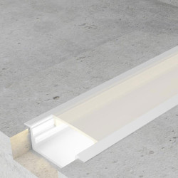 Perfil de aluminio Long Lacado Blanco - 2 metros  Blanco