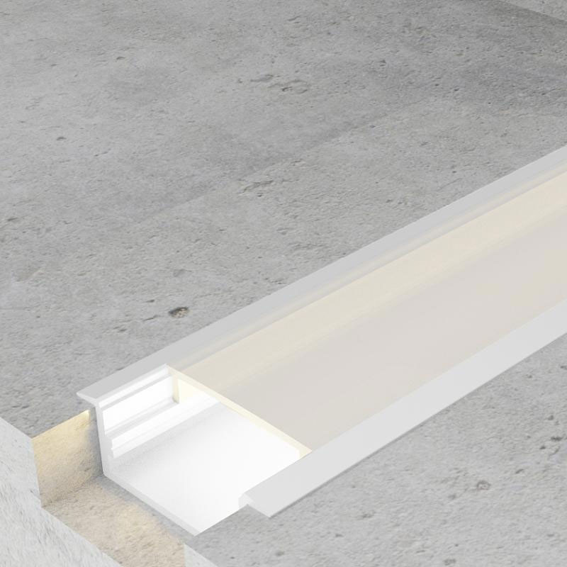 Perfil de aluminio Long Lacado Blanco - 2 metros  Blanco