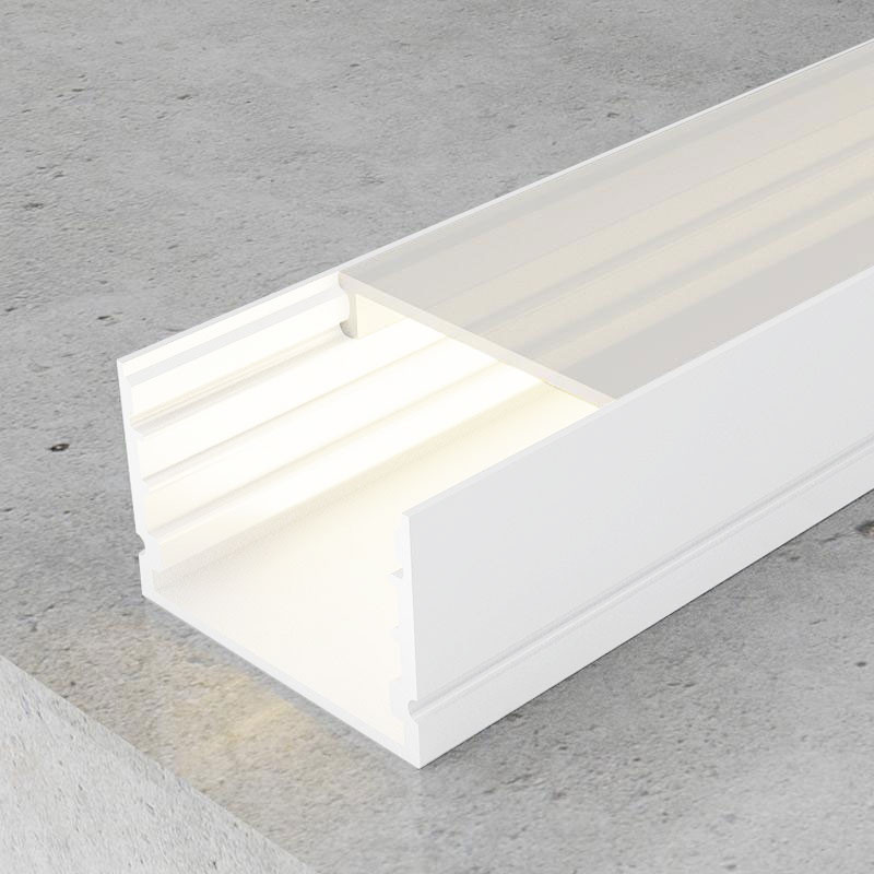 Perfil de aluminio Rok Lacado Blanco - 2 metros  Blanco