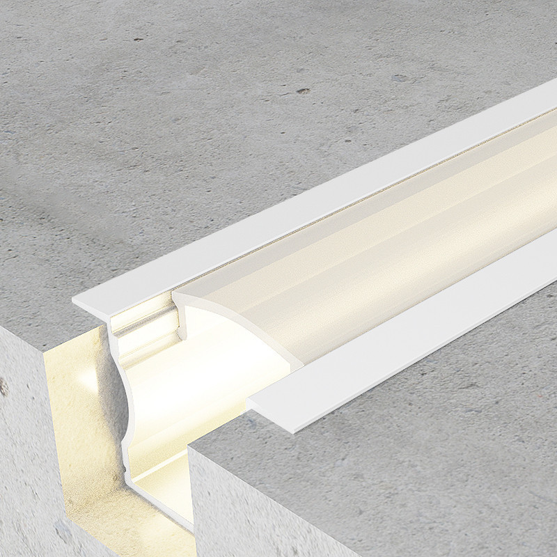 Perfil de aluminio U High con alas Lacado Blanco - 2 metros  Blanco