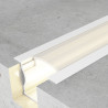 Perfil de aluminio U High con alas Lacado Blanco - 2 metros  Blanco