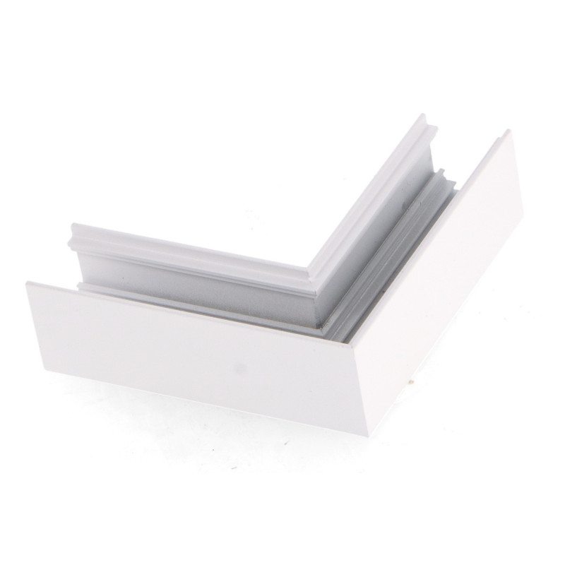 Unión en L Horizontal para Carril Magnético Serie 16mm  Blanco