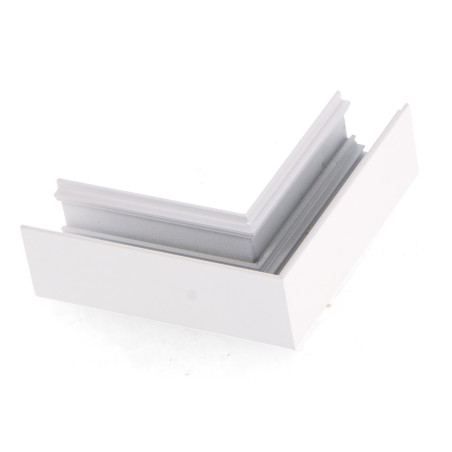 Unión en L Horizontal para Carril Magnético Serie 16mm  Blanco
