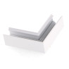 Unión en L Horizontal para Carril Magnético Serie 16mm  Blanco