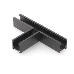 Unión en T Horizontal para Carril Magnético Serie 16mm  Negro
