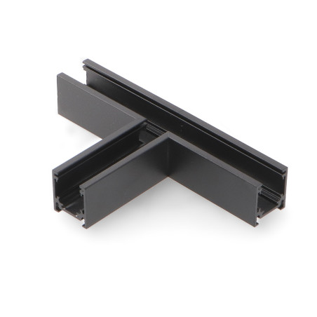 Unión en T Horizontal para Carril Magnético Serie 16mm  Negro