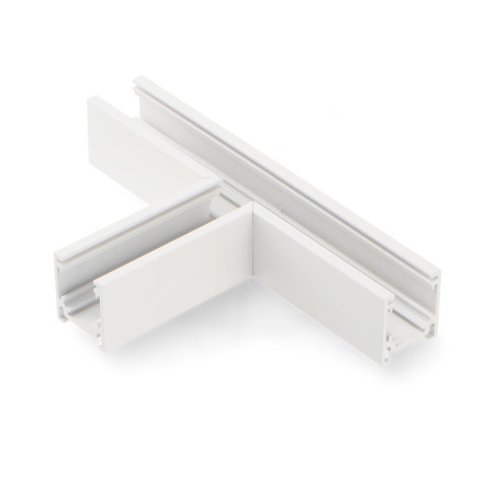Unión en T Horizontal para Carril Magnético Serie 16mm  Blanco
